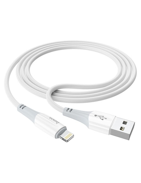 Câble USB HOCO pour iPhone Lightning 8 broches 2.4A Ferry X70 blanc