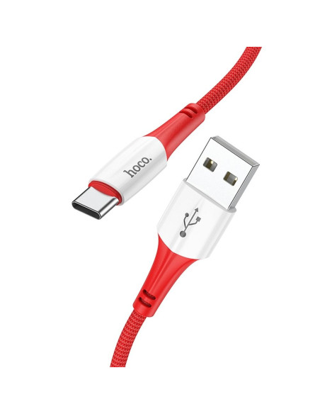 Câble USB HOCO pour Type C 3A Ferry X70 rouge