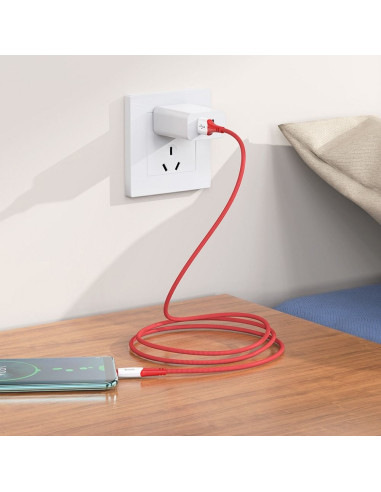 Câble USB HOCO pour Type C 3A Ferry X70 rouge