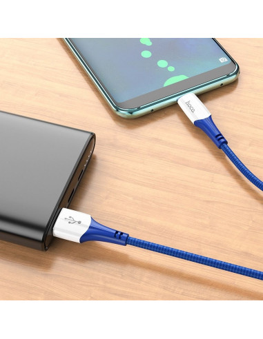 Hoco cable USB A to Type C 3A X70 1 m blue