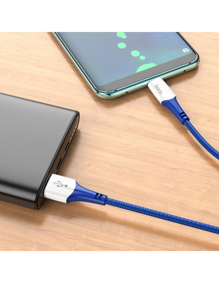 Hoco cable USB A to Type C 3A X70 1 m blue