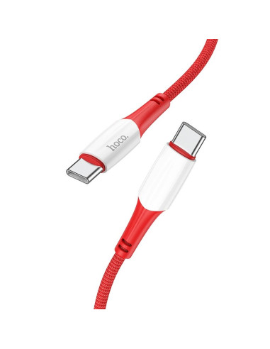 Câble HOCO Type C vers Type C Power Delivery PD60W 3A Ferry X70 rouge