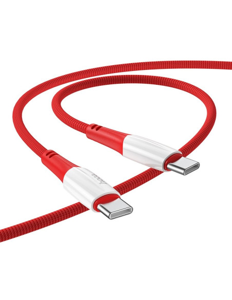 Câble HOCO Type C vers Type C Power Delivery PD60W 3A Ferry X70 rouge