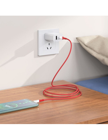 Câble HOCO Type C vers Type C Power Delivery PD60W 3A Ferry X70 rouge