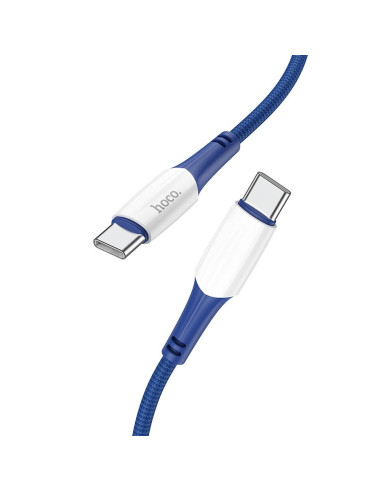 Câble HOCO Type C vers Type C Power Delivery PD60W 3A Ferry X70 bleu