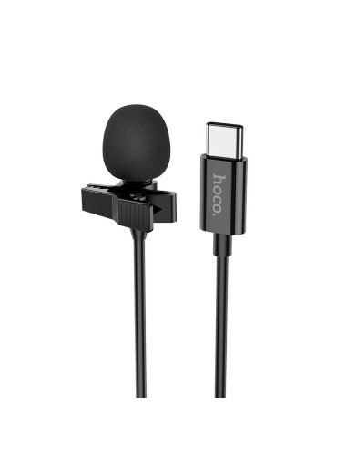Microphone HOCO pour téléphone avec entrée de type C L14 noir