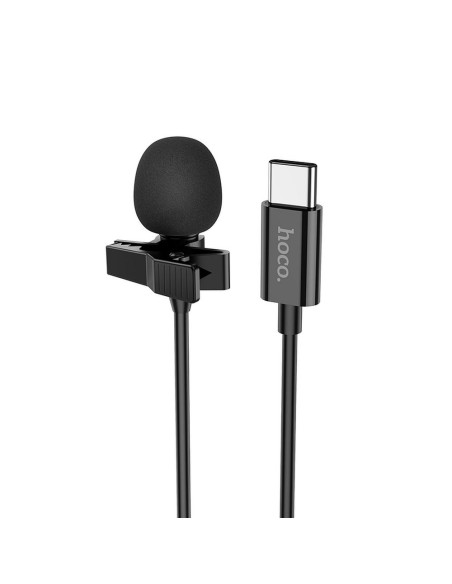 Microphone HOCO pour téléphone avec entrée de type C L14 noir