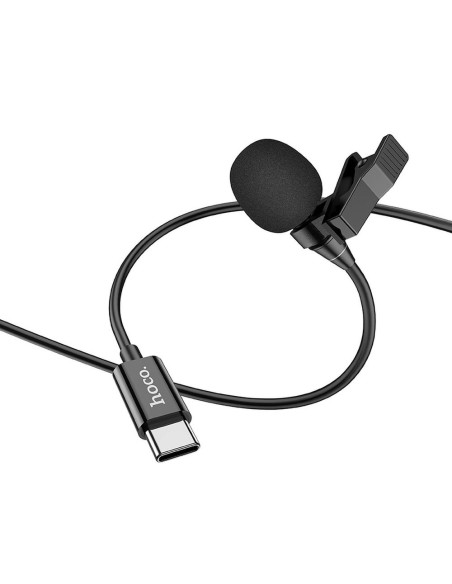 Microphone HOCO pour téléphone avec entrée de type C L14 noir