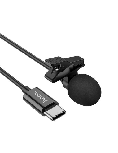 Microphone HOCO pour téléphone avec entrée de type C L14 noir