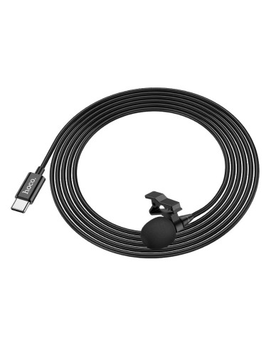Microphone HOCO pour téléphone avec entrée de type C L14 noir