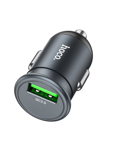 HOCO chargeur de voiture USB QC 3.0 18W Mighty Z43 gris