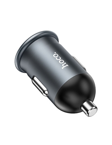 HOCO chargeur de voiture USB QC 3.0 18W Mighty Z43 gris