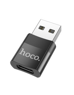 Adaptateur HOCO OTG type C vers USB (mâle) connecteur UA17 noir