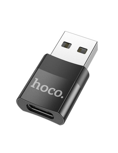Adaptateur HOCO OTG type C vers USB (mâle) connecteur UA17 noir
