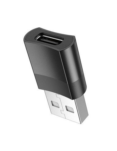 Adaptateur HOCO OTG type C vers USB (mâle) connecteur UA17 noir