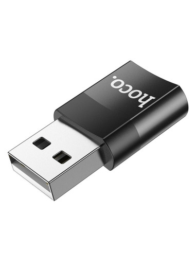 Adaptateur HOCO OTG type C vers USB (mâle) connecteur UA17 noir