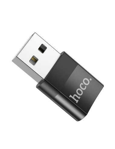 Adaptateur HOCO OTG type C vers USB (mâle) connecteur UA17 noir