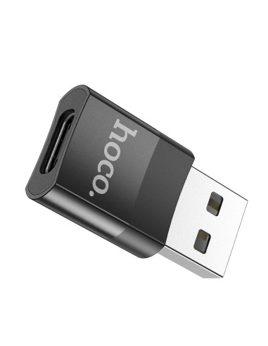 Adaptateur HOCO OTG type C vers USB (mâle) connecteur UA17 noir