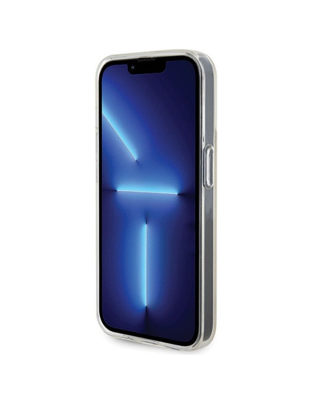 Véritable GUESS Case GUHCP14XHDECMI pour iPhone 14 Pro Max (IML Faceted Mirror / disco iridescent)