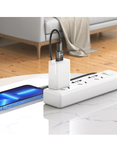 Adaptateur HOCO OTG type C vers USB (mâle) connecteur UA17 noir