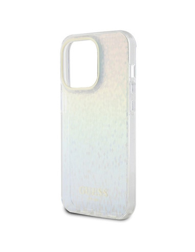 Véritable GUESS Case GUHCP14XHDECMI pour iPhone 14 Pro Max (IML Faceted Mirror / disco iridescent)