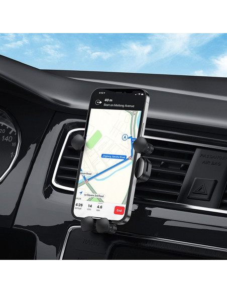 Support voiture à gravitation HOCO pour grille Manner CA102 noir/argenté