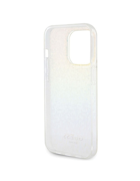 Véritable GUESS Case GUHCP14XHDECMI pour iPhone 14 Pro Max (IML Faceted Mirror / disco iridescent)