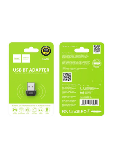 HOCO Adaptateur bluetooth USB A UA18 noir