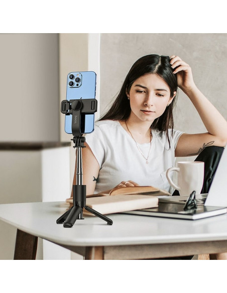 HOCO selfie stick tripod avec télécommande sans fil Figure K17 noir