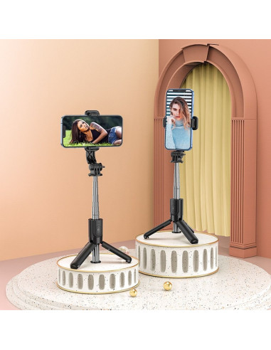 HOCO selfie stick tripod avec télécommande sans fil Figure K17 noir