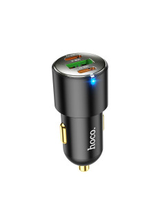 HOCO chargeur de voiture USB A + 2 x Type C PD QC3.0 3A 45W NZ6 noir 2