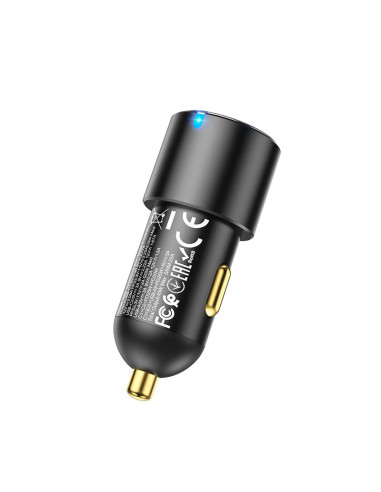 HOCO chargeur de voiture USB A + 2 x Type C PD QC3.0 3A 45W NZ6 noir