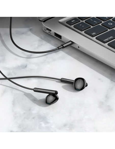 Écouteurs filaires HOCO 3,5 mm avec microphone M93 noir