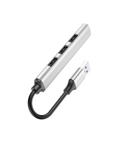 HOCO adapter HUB 4in1 USB A HB26 0,13 m silver 2