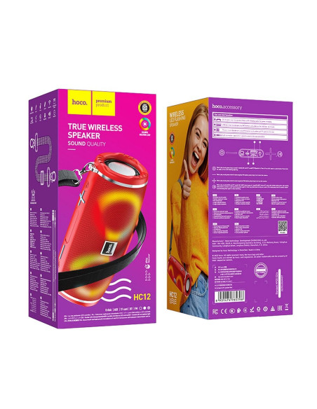 HOCO enceinte bluetooth HC12 sport rouge