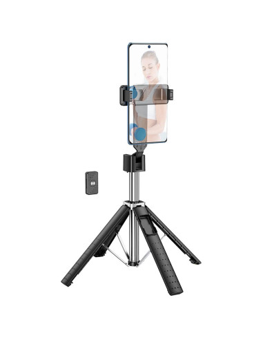 HOCO Support de selfie avec télécommande sans fil fourpod K18 noir