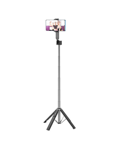 HOCO Support de selfie avec télécommande sans fil fourpod K18 noir