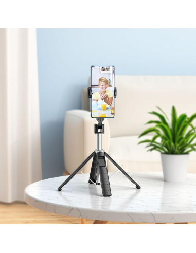 HOCO Support de selfie avec télécommande sans fil fourpod K18 noir