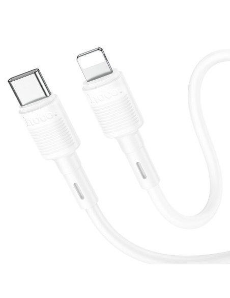 Câble HOCO Type C vers Lightning PD 2.4A 20W X83 1 m blanc