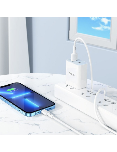 HOCO Câble USB A vers Lightning 2,4A X83 1 m blanc