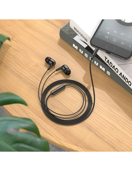Écouteurs filaires HOCO 3,5 mm avec microphone M97 noir