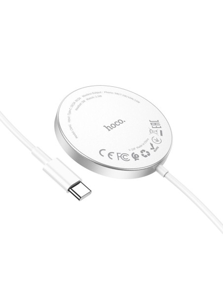 HOCO Chargeur inductif 3-en-1 de type C compatible avec MagSafe 15W CW41 blanc