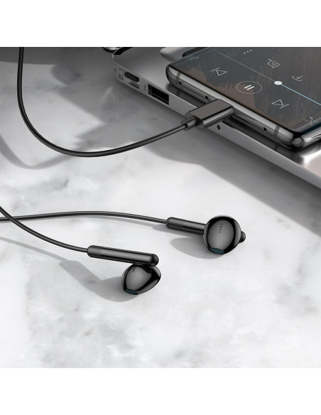 Écouteurs HOCO Type C avec microphone M93 noir