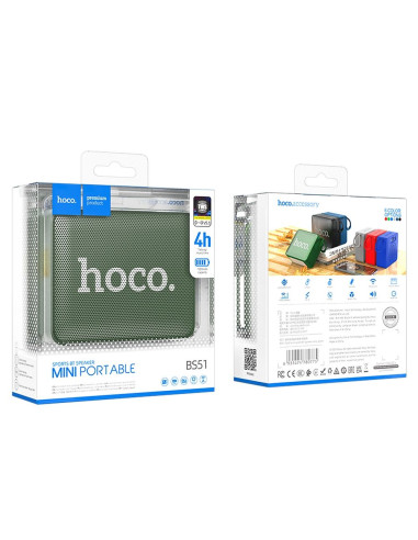 HOCO wireless speaker bluetooth BS51 army green