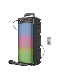 HOCO wireless speaker bluetooth + wire microphone BS52 black