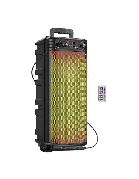 HOCO wireless speaker bluetooth + wire microphone BS52 black