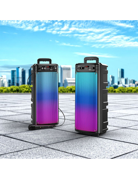 HOCO wireless speaker bluetooth + wire microphone BS52 black