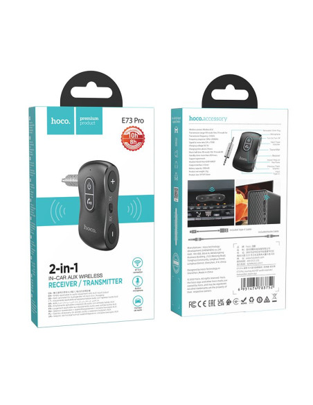 HOCO Emetteur FM BT Jack 3,5 mm E73 Pro noir