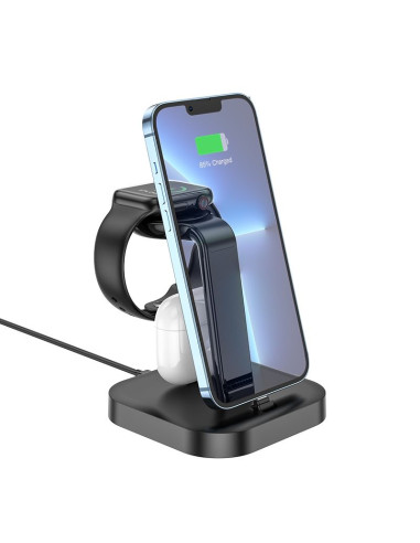HOCO Chargeur à induction 3 en 1 Graceful CW43 noir