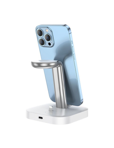 Chargeur inductif 3 en 1 HOCO CW43 blanc